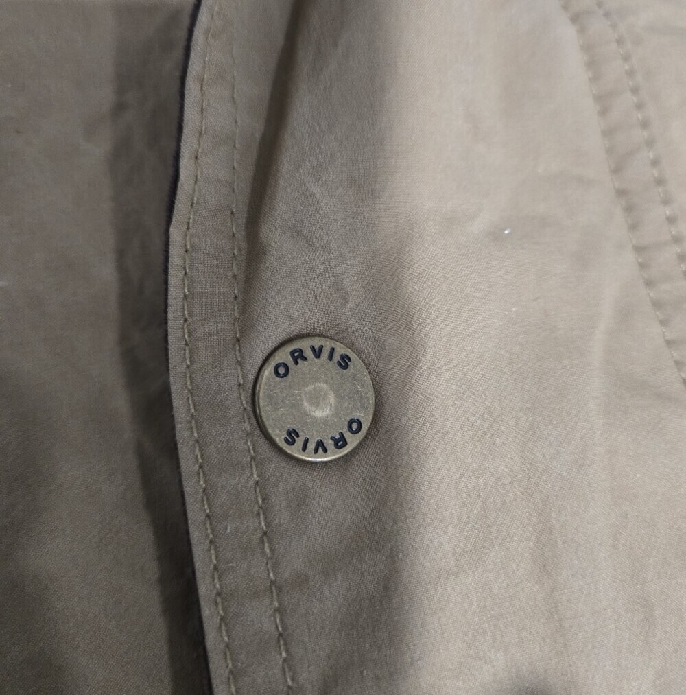 Orvis Mens River Road Cotton Canvas Field Chore Coat Corduroy Collar Brown XL - Picture 4 of 9
